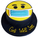 mask emoji cake