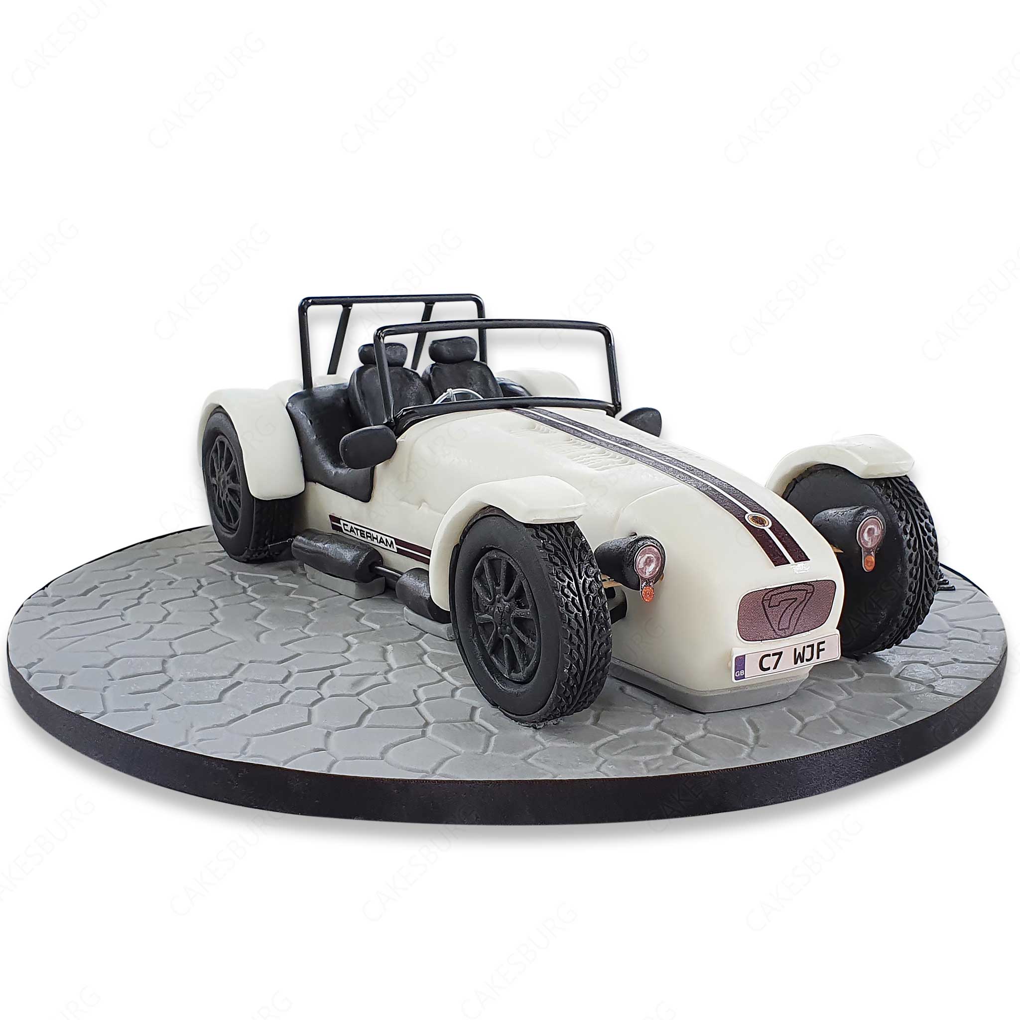 Caterham 7 (seven) Cake - White