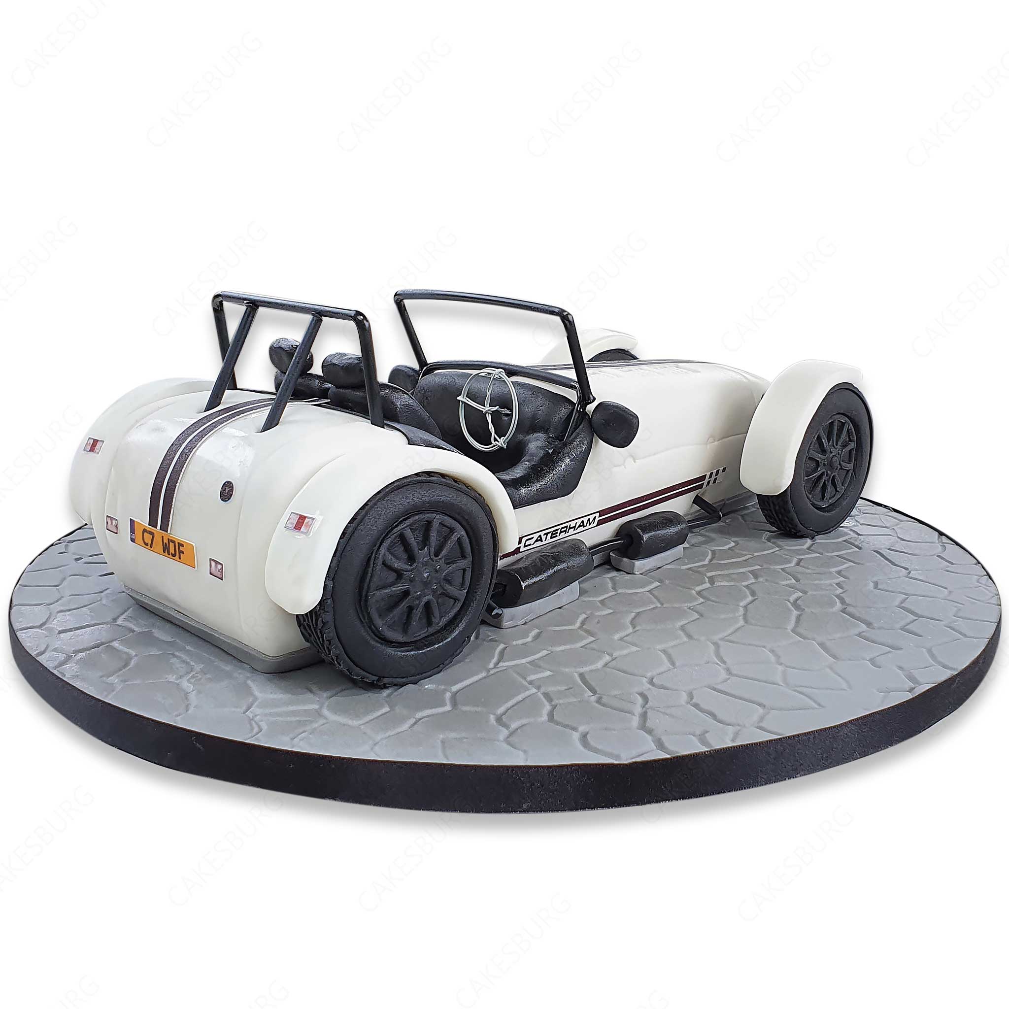 Caterham 7 (seven) Cake - White