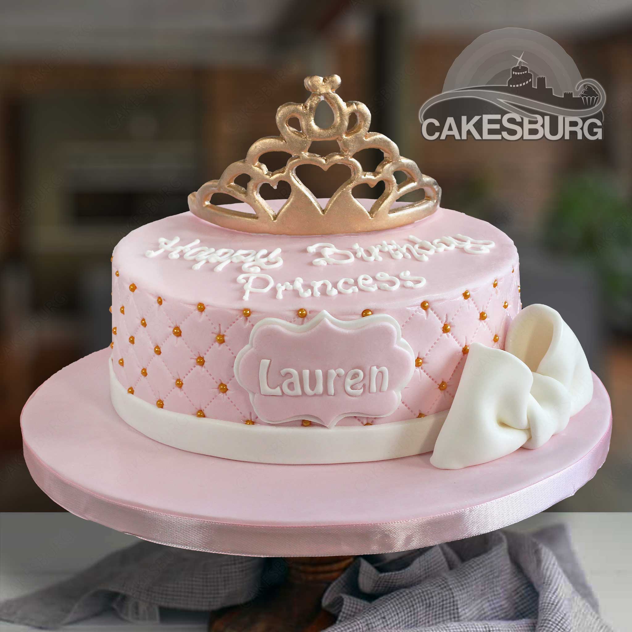Classy Queen's Crown Cake In Grey