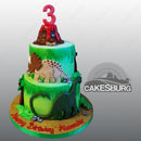 Dinosaur Volcano Cake
