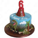 T-Rex Dinosaur Volcano Cake