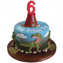 T-Rex Dinosaur Volcano Cake