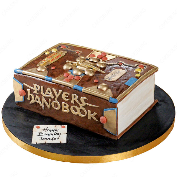 Book Cover Themed Cake - 14 inch - The London Vegan Bakery