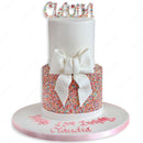 Elegant Ribbon Sprinkles Cake