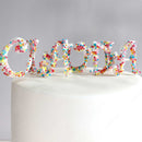 Elegant Ribbon Sprinkles Cake
