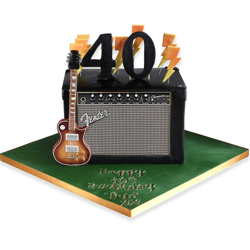Fender Guitar Amplifier Guitarist Cake