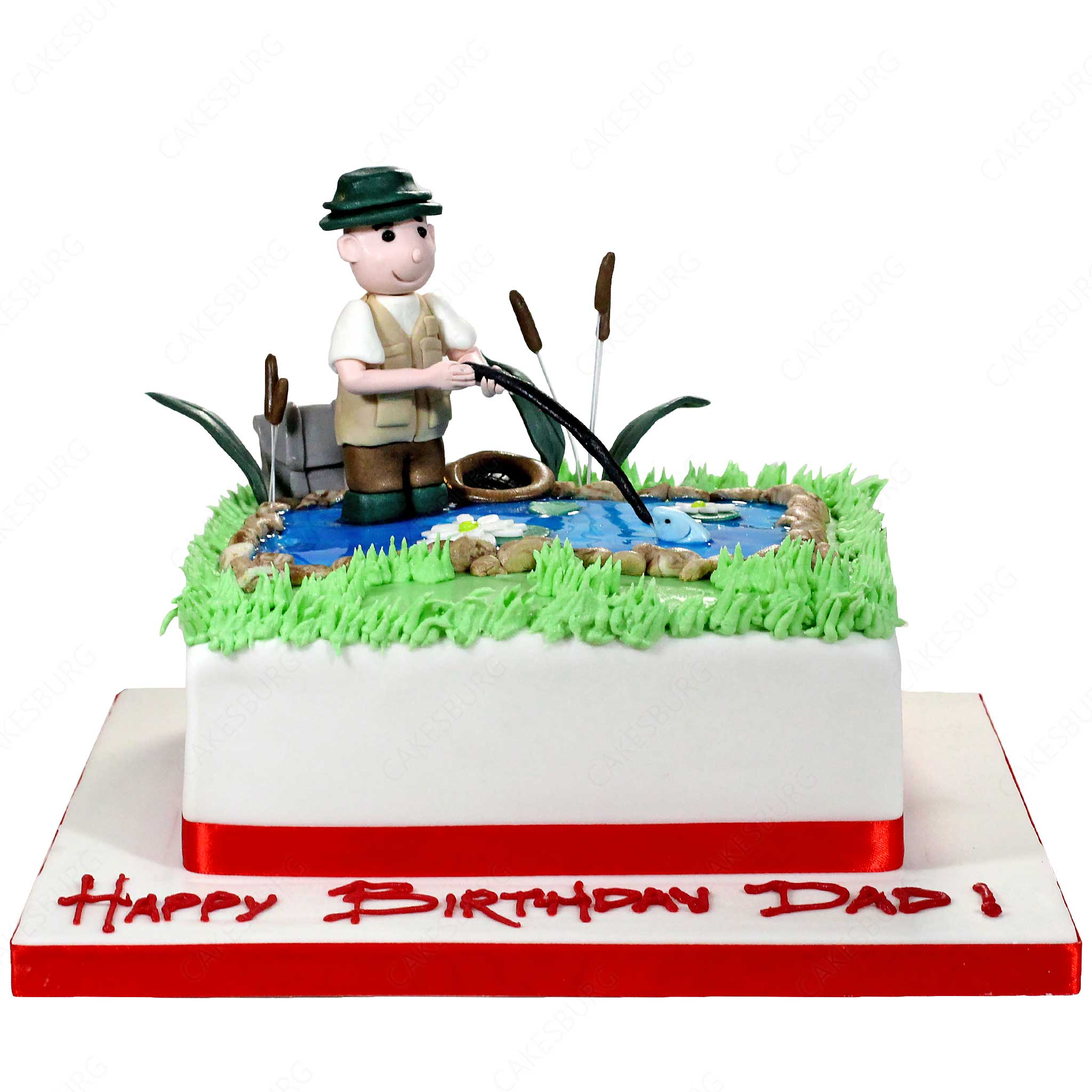 Personalized Fishing Style Men Birthday Cake Topper Acrylic Wood Black  Custom Father Name Age Cake Decoration Party Supplies - AliExpress