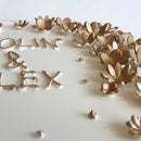 Flower Message Golden Anniversary Cake