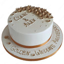 Flower Message Golden Anniversary Cake