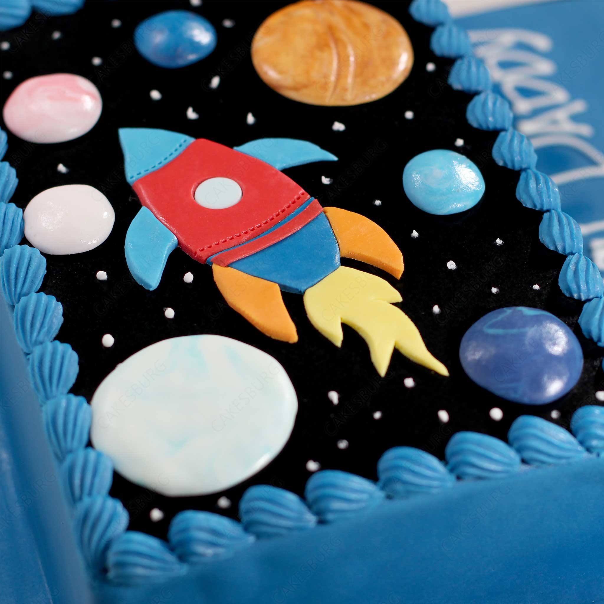 Amazon.com: Outer Space Happy Birthday Cake Topper Gold Glitter Solar  System Planet Galaxy Theme Party Supplies Astronaut Rocket Outer Space Cake  Decoration for Boys Girls Kids : Grocery & Gourmet Food