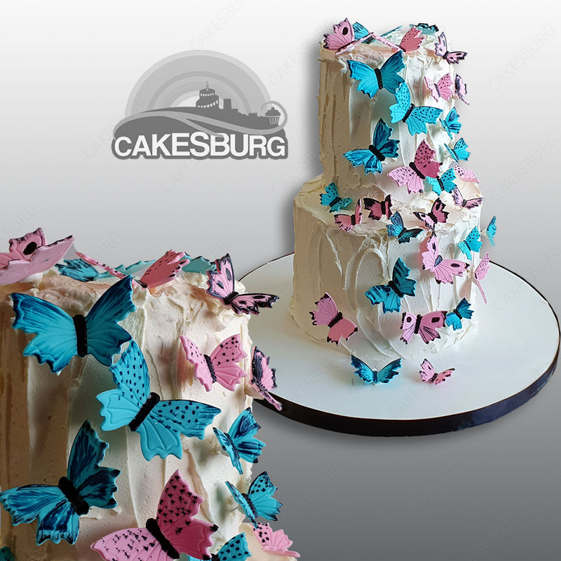 Elegant Baby Gender Reveal Cake