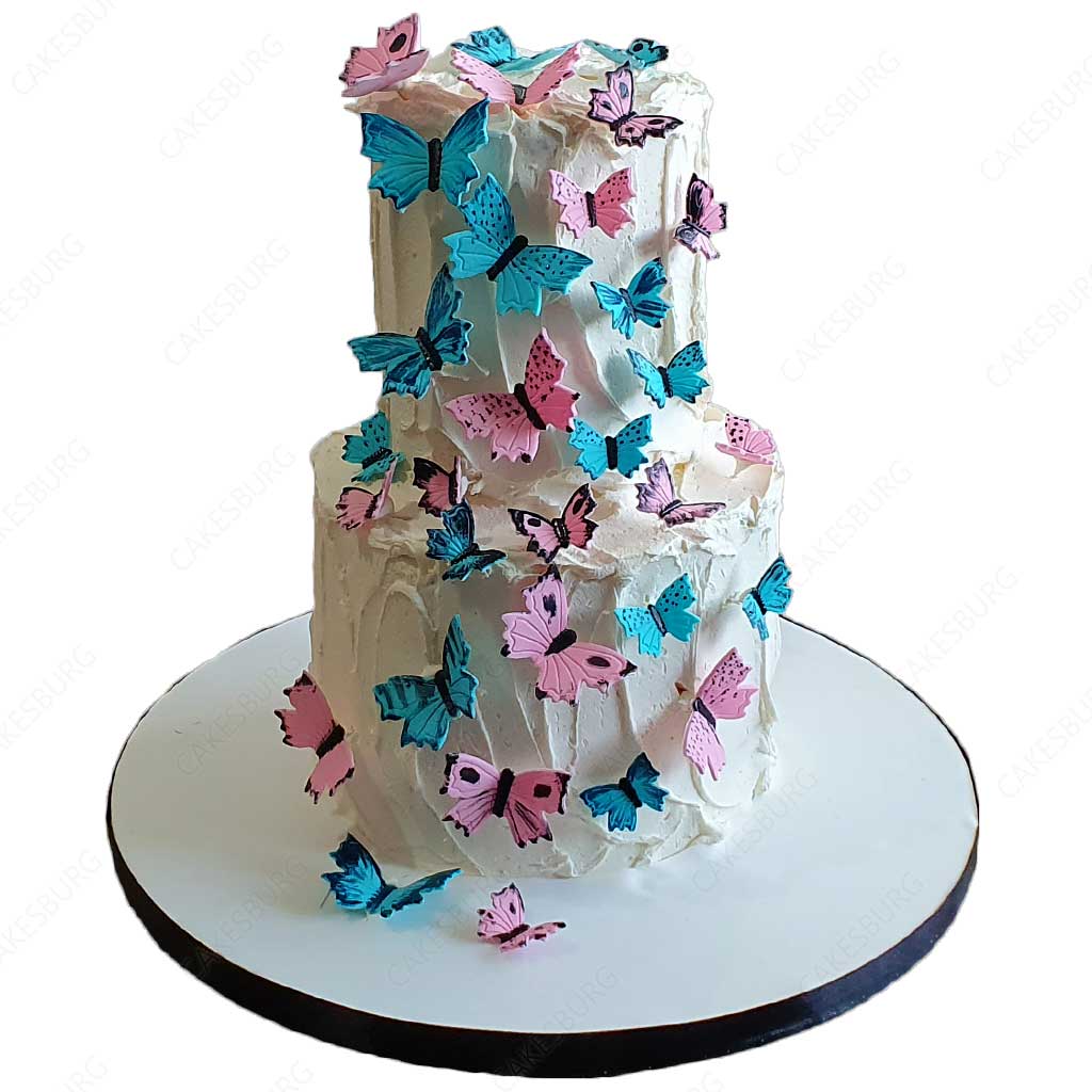 Elegant Baby Gender Reveal Cake