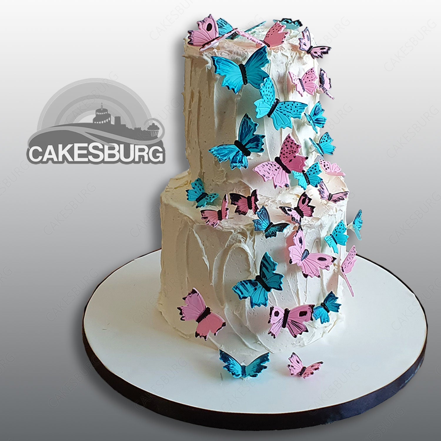 Elegant Baby Gender Reveal Cake