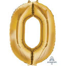 34" Gold Number Balloons (Helium Filled)