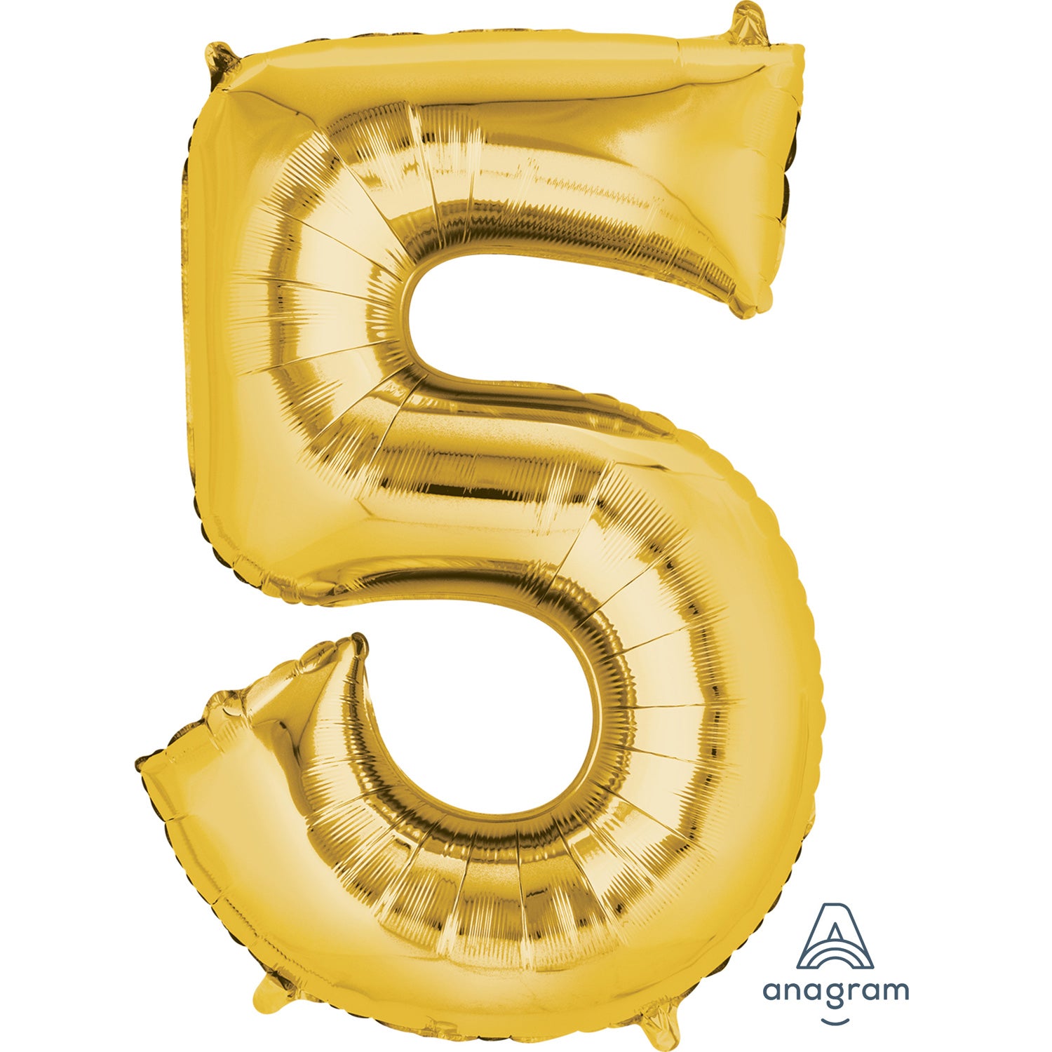 34" Gold - Number 5 - Foil Balloon (HELIUM FILLED)