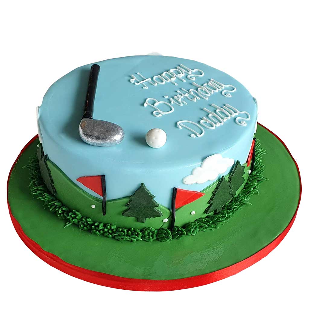 How to make Easy Golf Themed Cake/Happy Father's Day Cake Ideas - YouTube