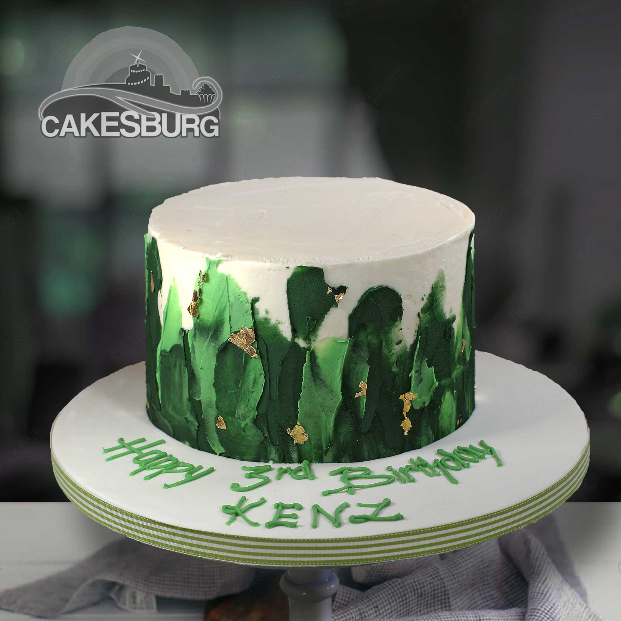 Elegant Jade Buttercream Cake