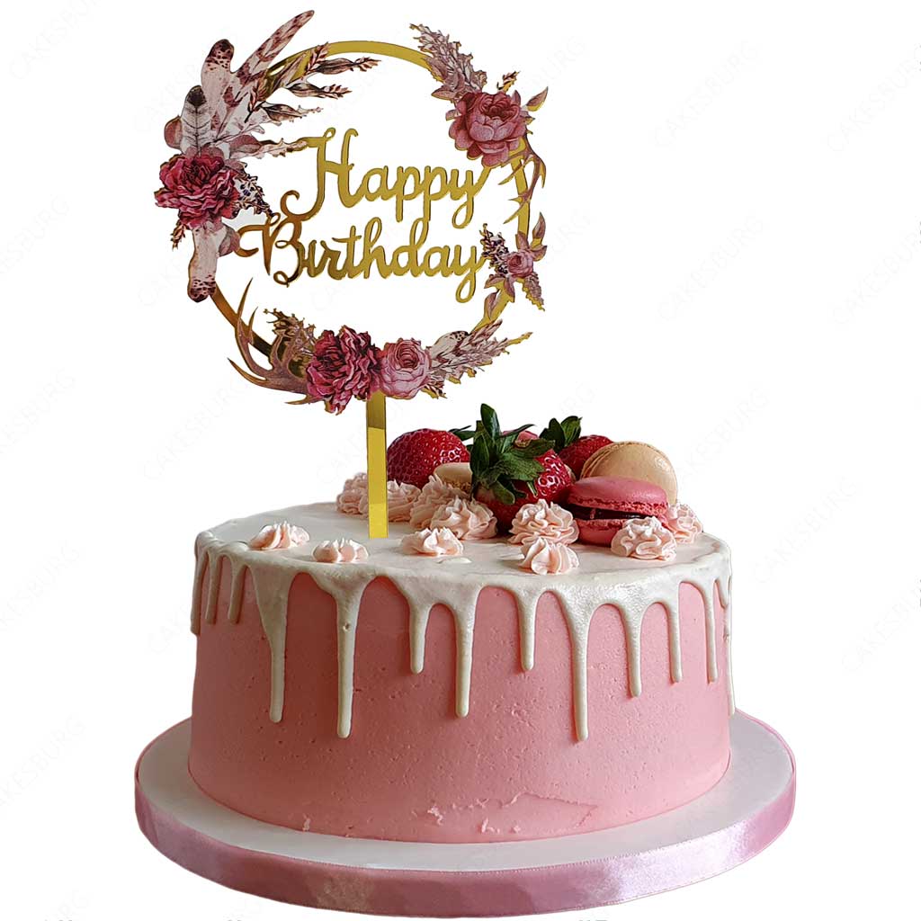 Happy Birthday Message Cake #8