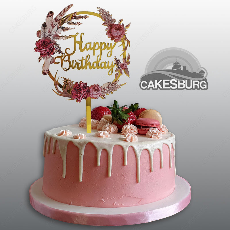 Happy Birthday Message Cake #8