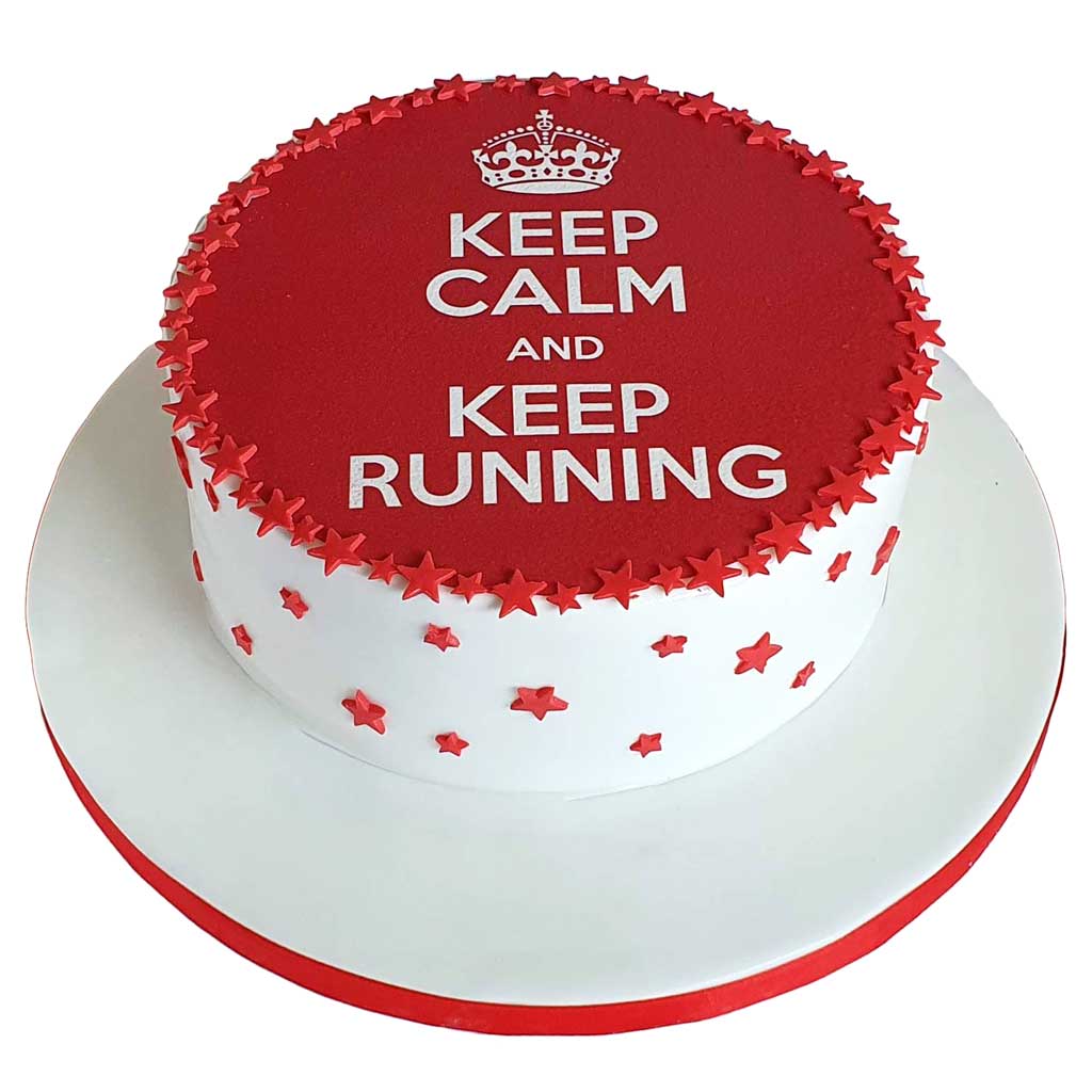 Keep Calm And Keep Running Cake