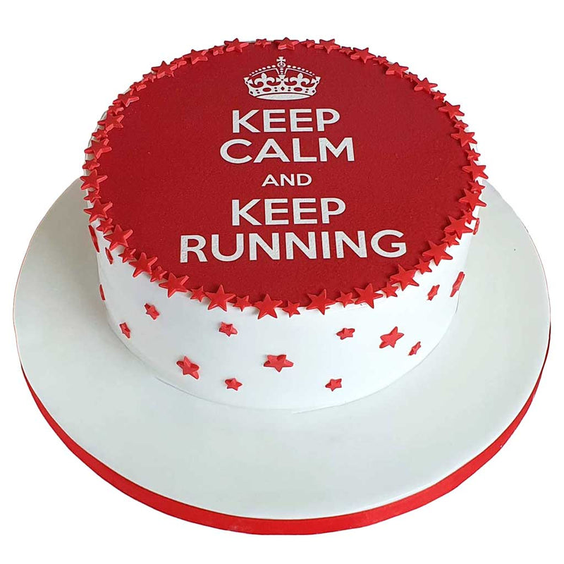 Keep Calm And Keep Running Cake
