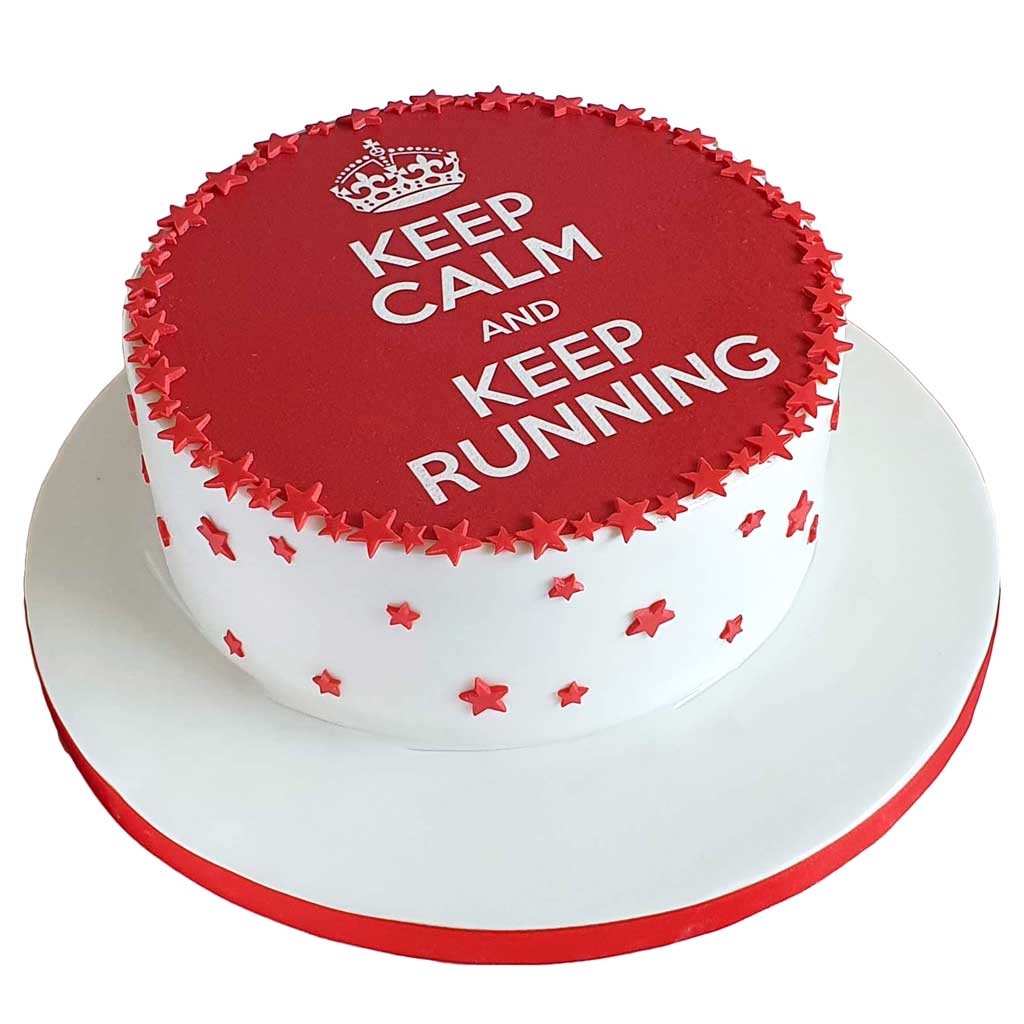 Keep Calm And Keep Running Cake