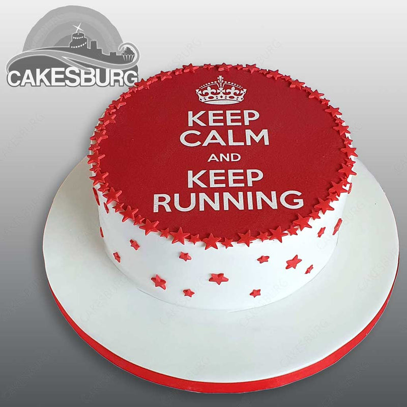 Keep Calm And Keep Running Cake
