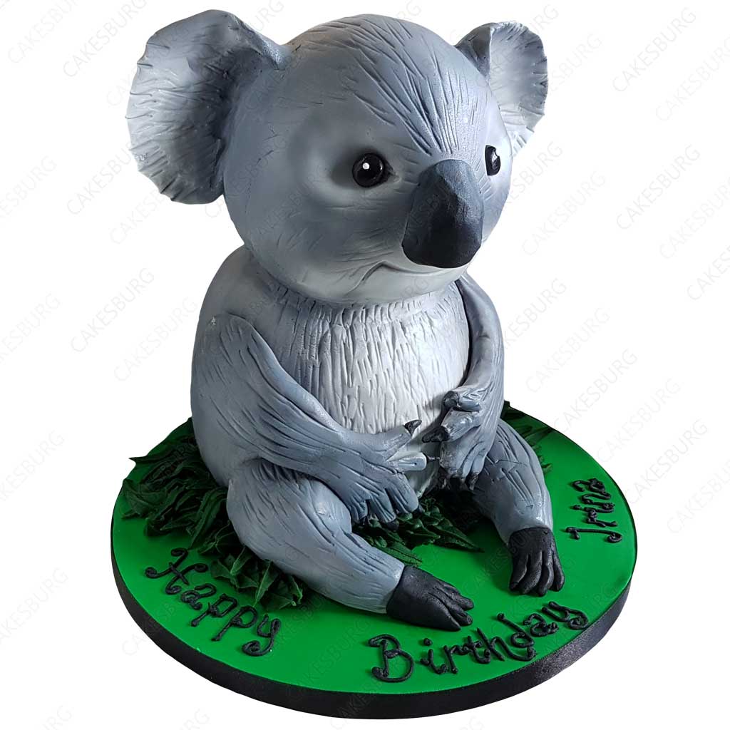 CakesDecor - Adorable Koala Cake 🐨🌿🌸 by Cherry on Top Cakes  https://cakesdecor.com/cakes/356686-adorable-koala-cake Featuring little  Koala who left Cherry On Top HQ, last week to celebrate Sara's 50th  birthday. She didn't forget to