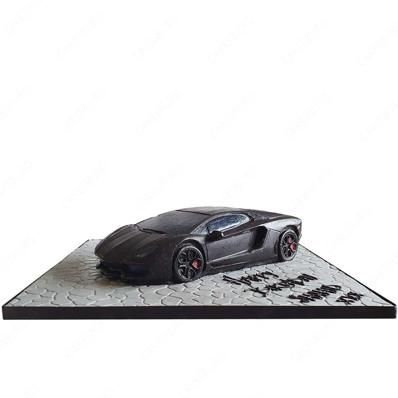 Personalised Edible Lamborghini Car Cake Topper Wafer Paper/Icing Paper