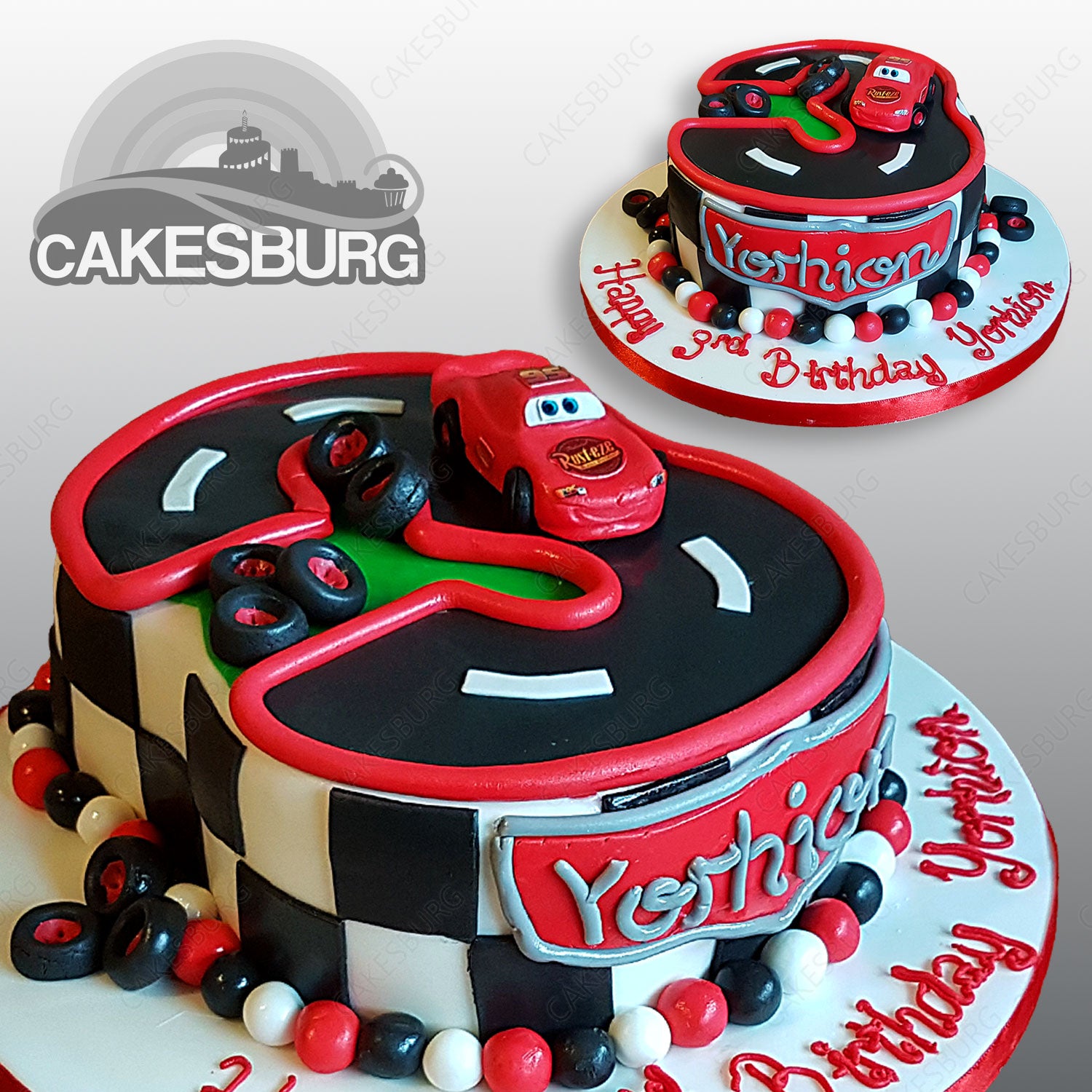Race Car Theme Cake For Boys - Cake Square Chennai | Cake Shop in Chennai