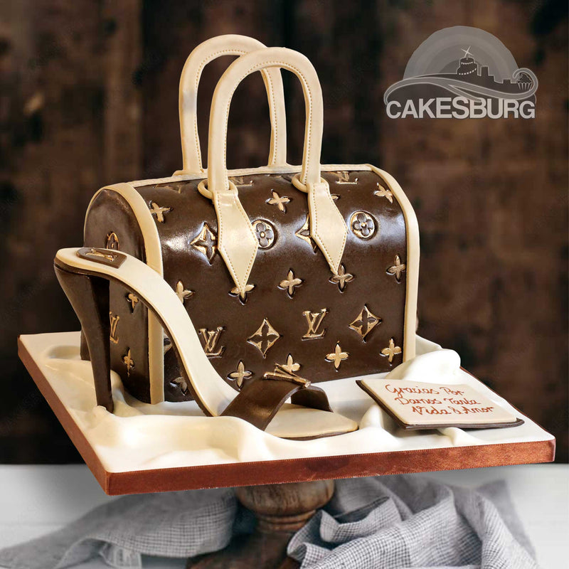 Louis Vuitton Hand Bag Sitting On Louis Vuitton Box Cake  Montilios Bakery