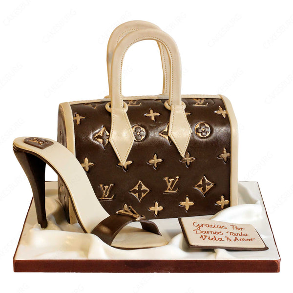 Louis Vuitton Cake Topper - How to Make Purse Cake Tutorial - Handbag Cake  Decorating Video - YouTube