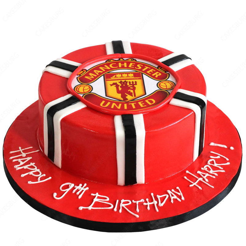 Manchester United Cake - Buy Online, Free Next Day Delivery — New Cakes
