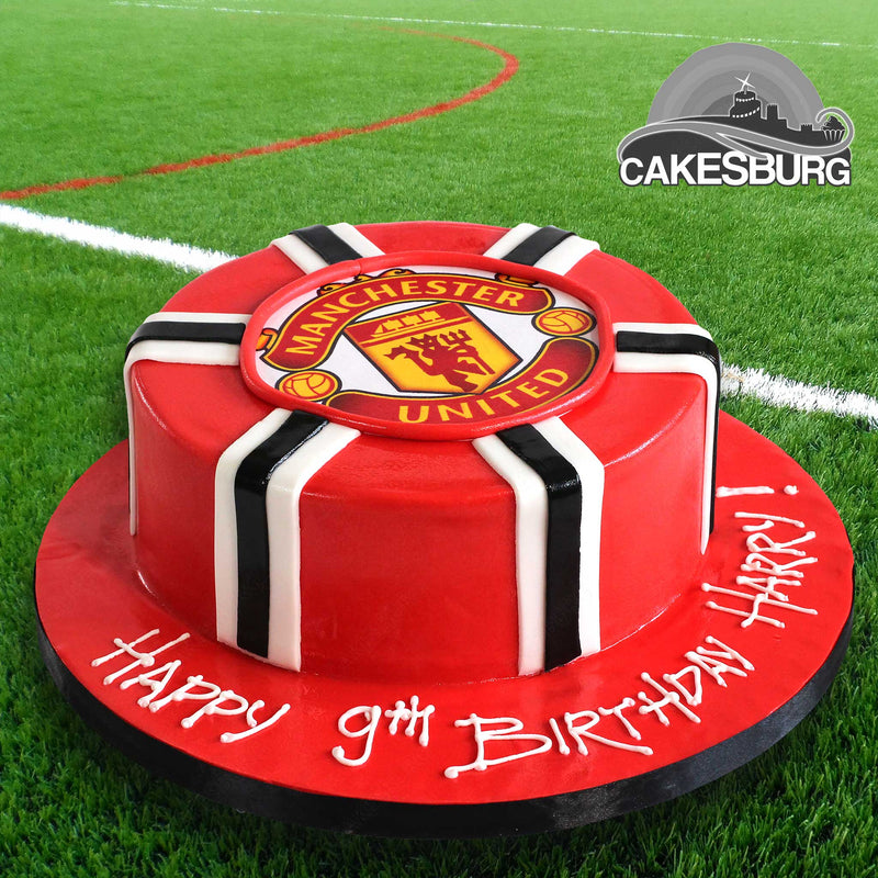 Manu Cake | Red and White Ombre Cake | Football Cake – Liliyum Patisserie &  Cafe
