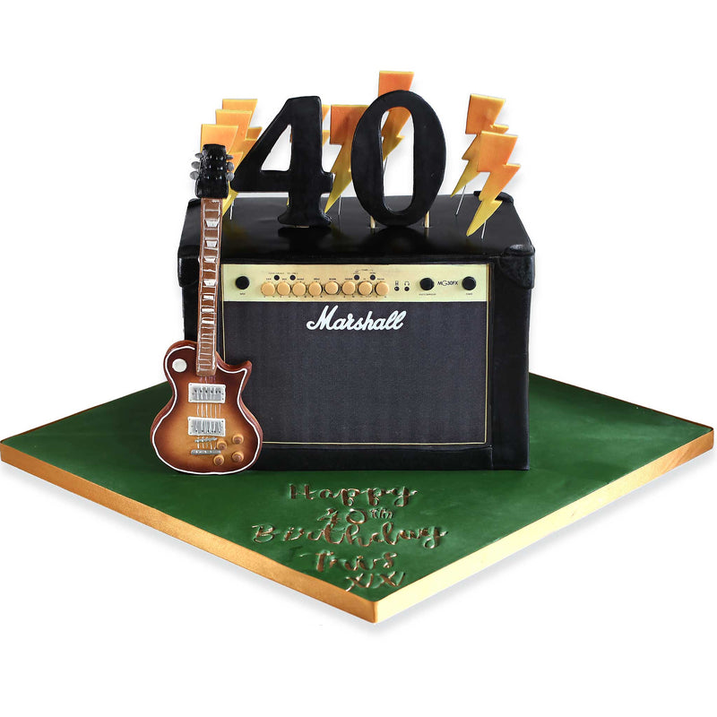 Marshall Guitar Amplifier Guitarist Cake