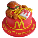 Burger Menu Cake