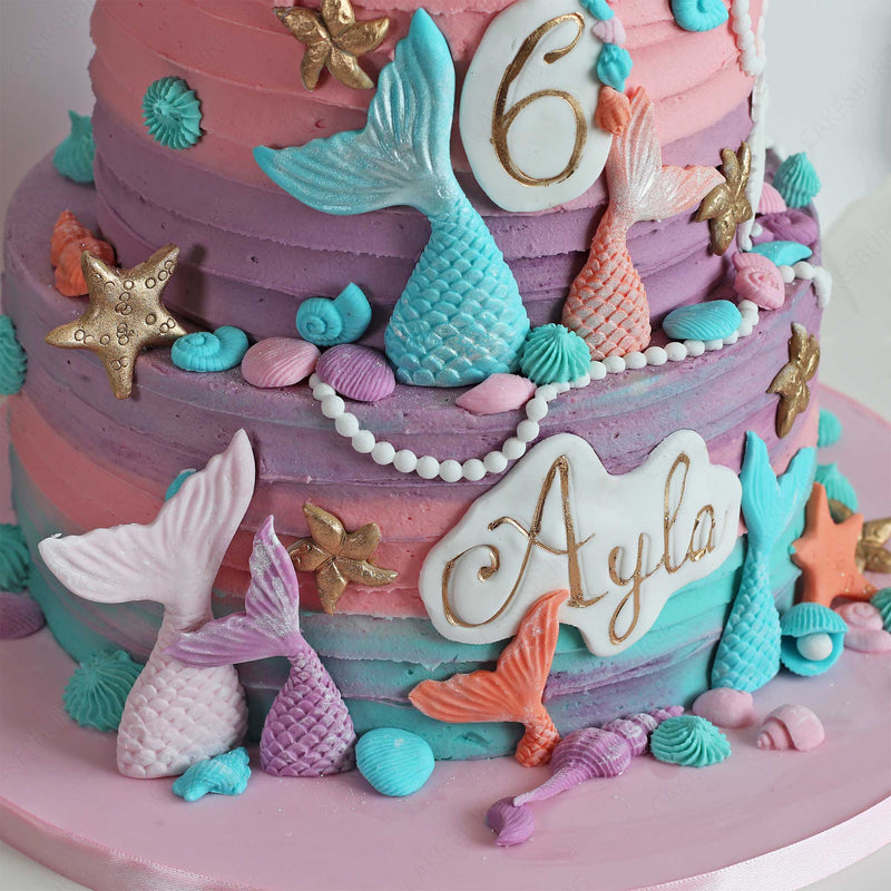 Baby mermaid cake - Decorated Cake by Tiffany DuMoulin - CakesDecor