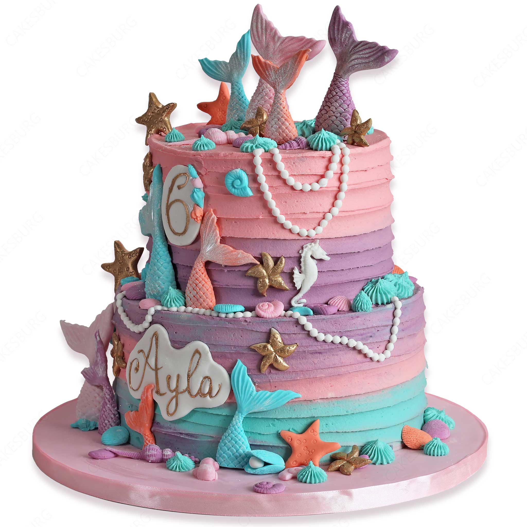 Magical Mermaid tail in buttercream - Decorated Cake by - CakesDecor