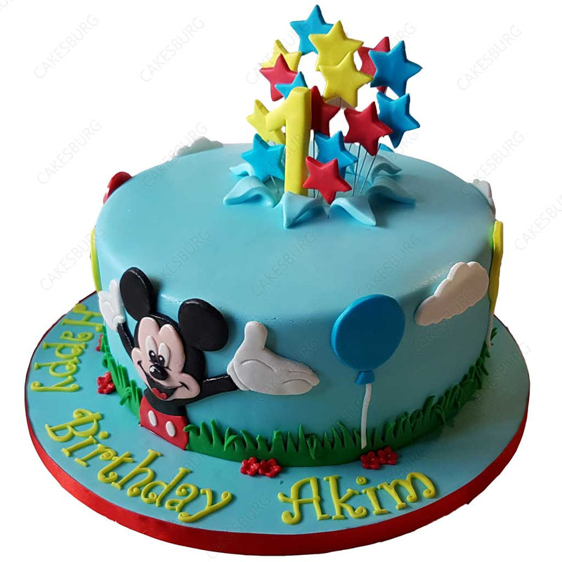 Baby Mickey Mouse for 1st Birthday - Decorated Cake by - CakesDecor