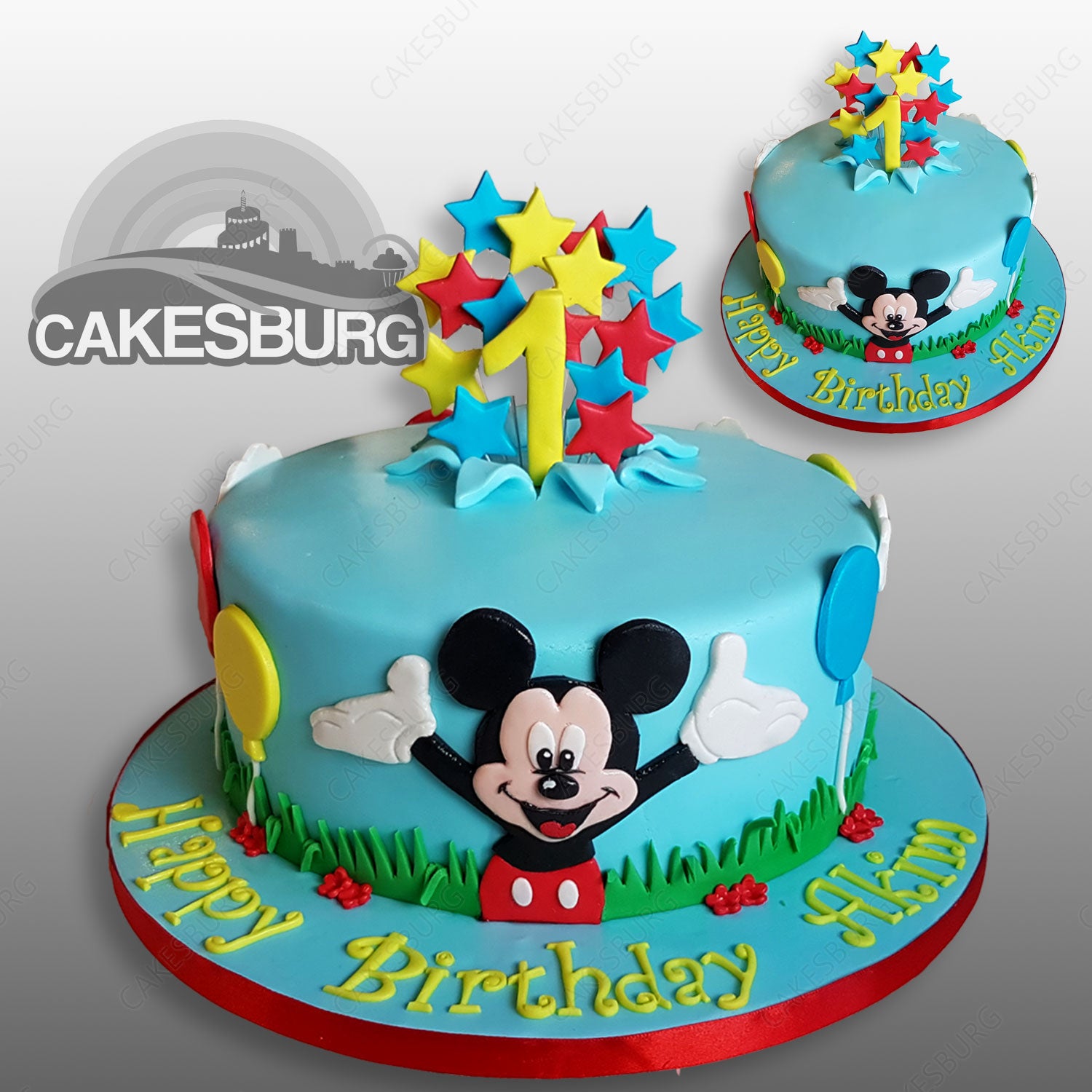 Printable Mickey Mouse Cake Topper Personalized Mickey Birthday Cake Topper  – Tracy Digital Design