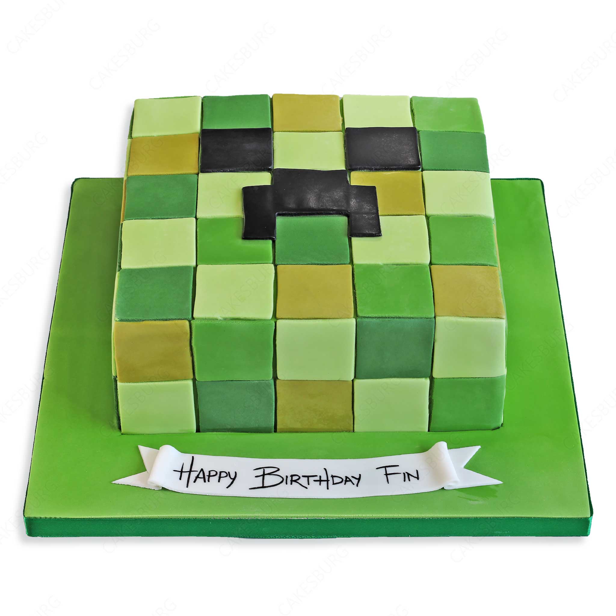 Minecraft Cake Tutorial Including Fondant / Gum Paste Figures of Steve and  Creeper in Action Poses - YouTube