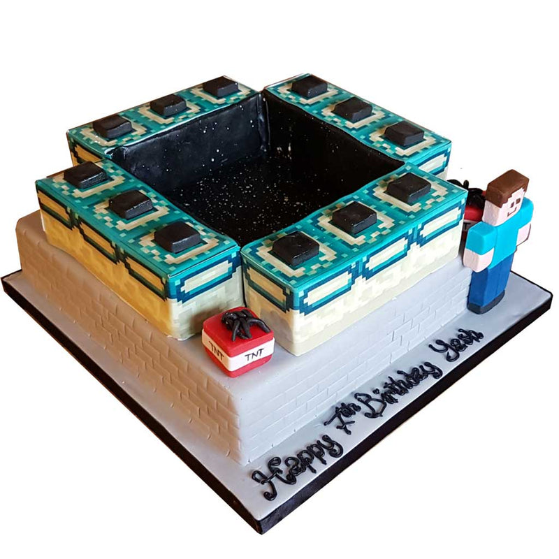 Minecraft End Portal Cake