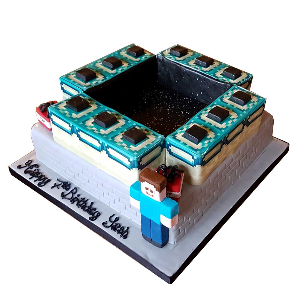 Minecraft End Portal Cake