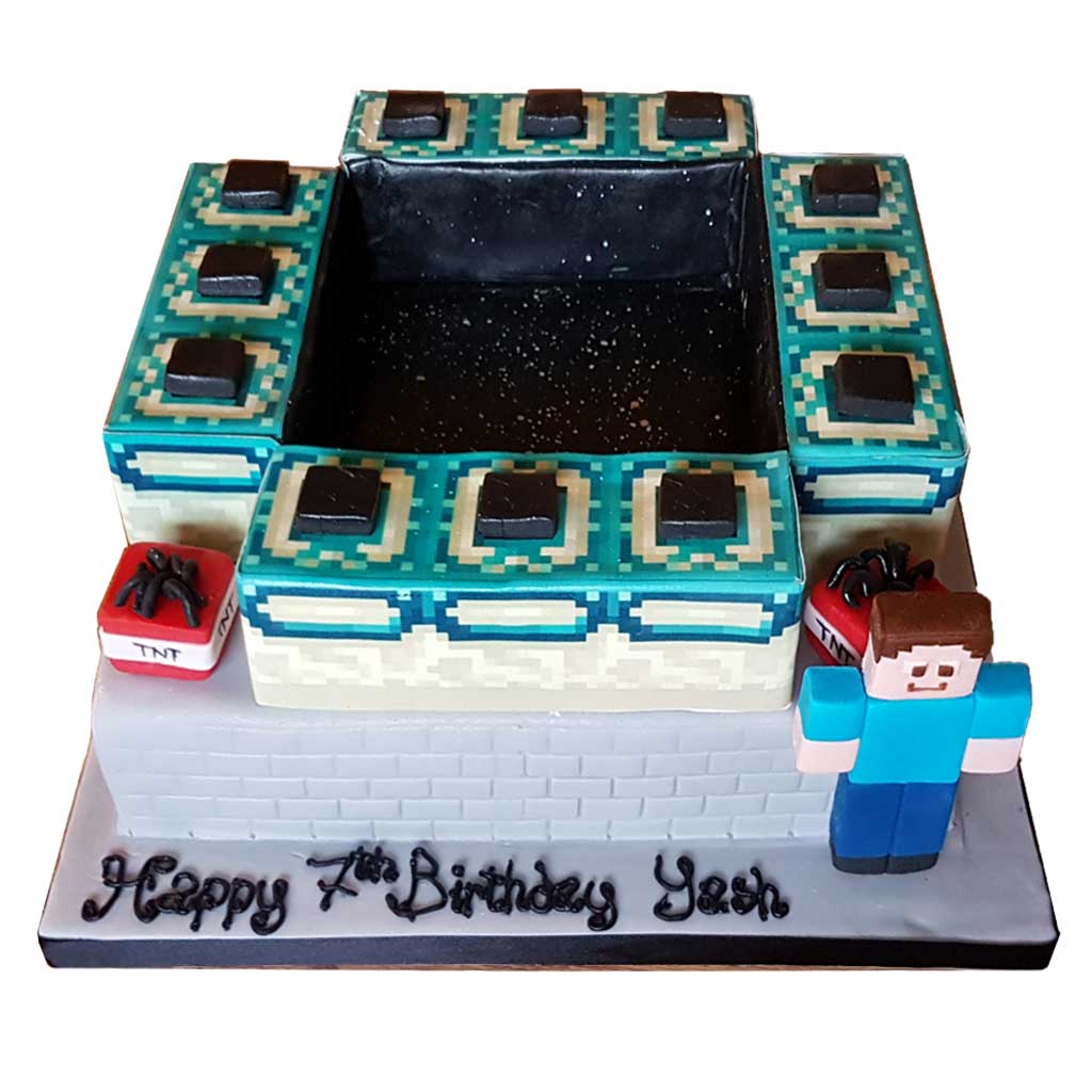 Minecraft End Portal Cake