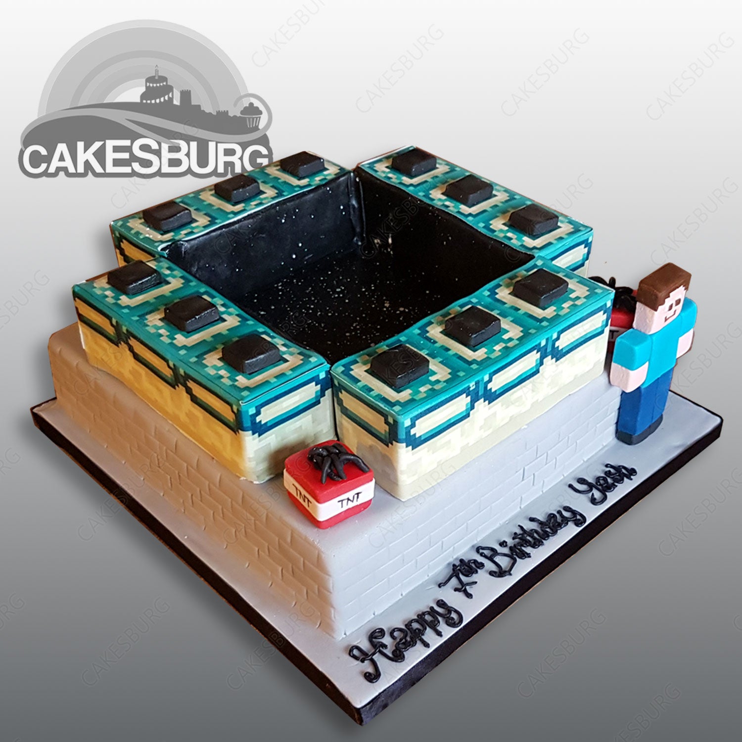 Minecraft End Portal Cake