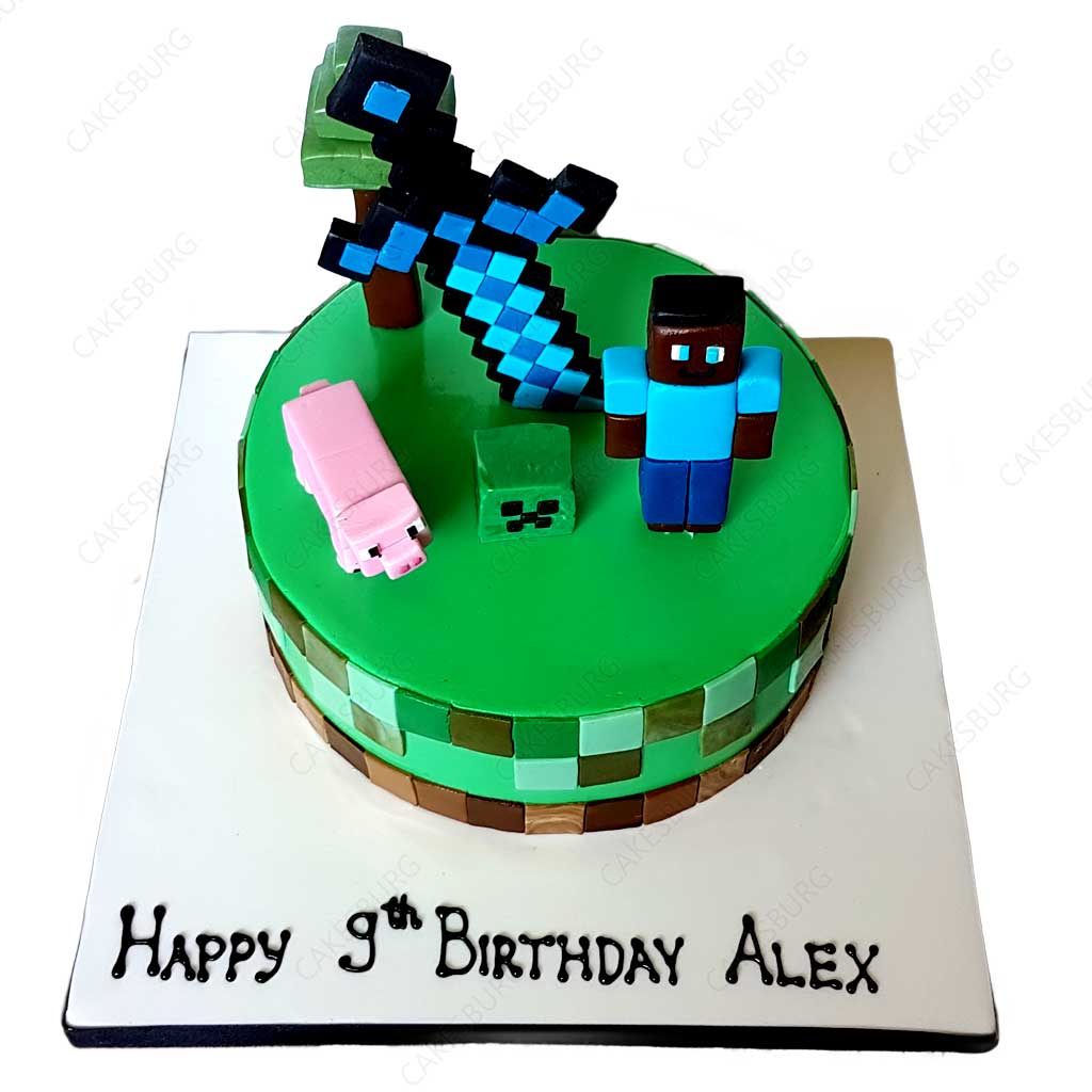 Minecraft Cake - 1121 – Cakes and Memories Bakeshop