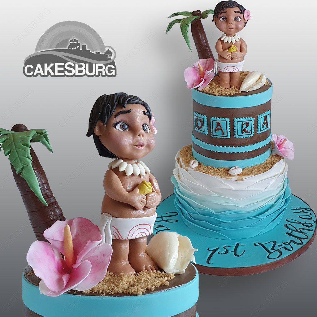 The Blu Party� Moana Theme Birthday Cake Topper for Moana Birthday  Decorations with Baby Name & Age : Amazon.in: Toys & Games
