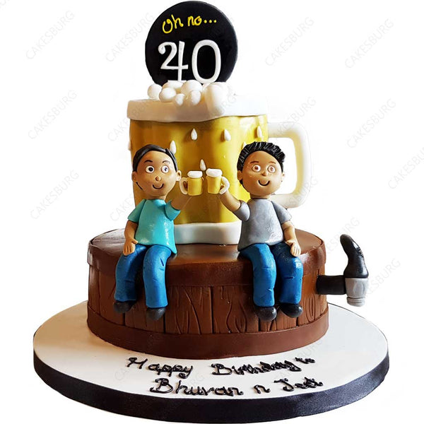 ZYOZI 40th Birthday Decorations for Women, Glitter Rose Gold Happy 40th  Birthday Cake Topper, 5.9x4.