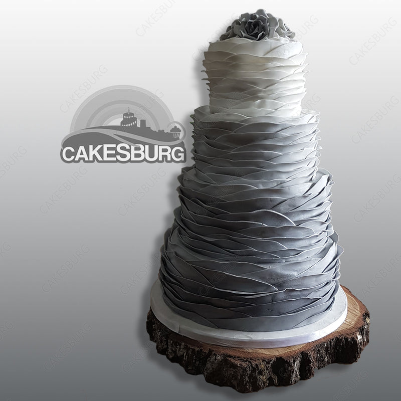 Elegant Ombre Wave Cake
